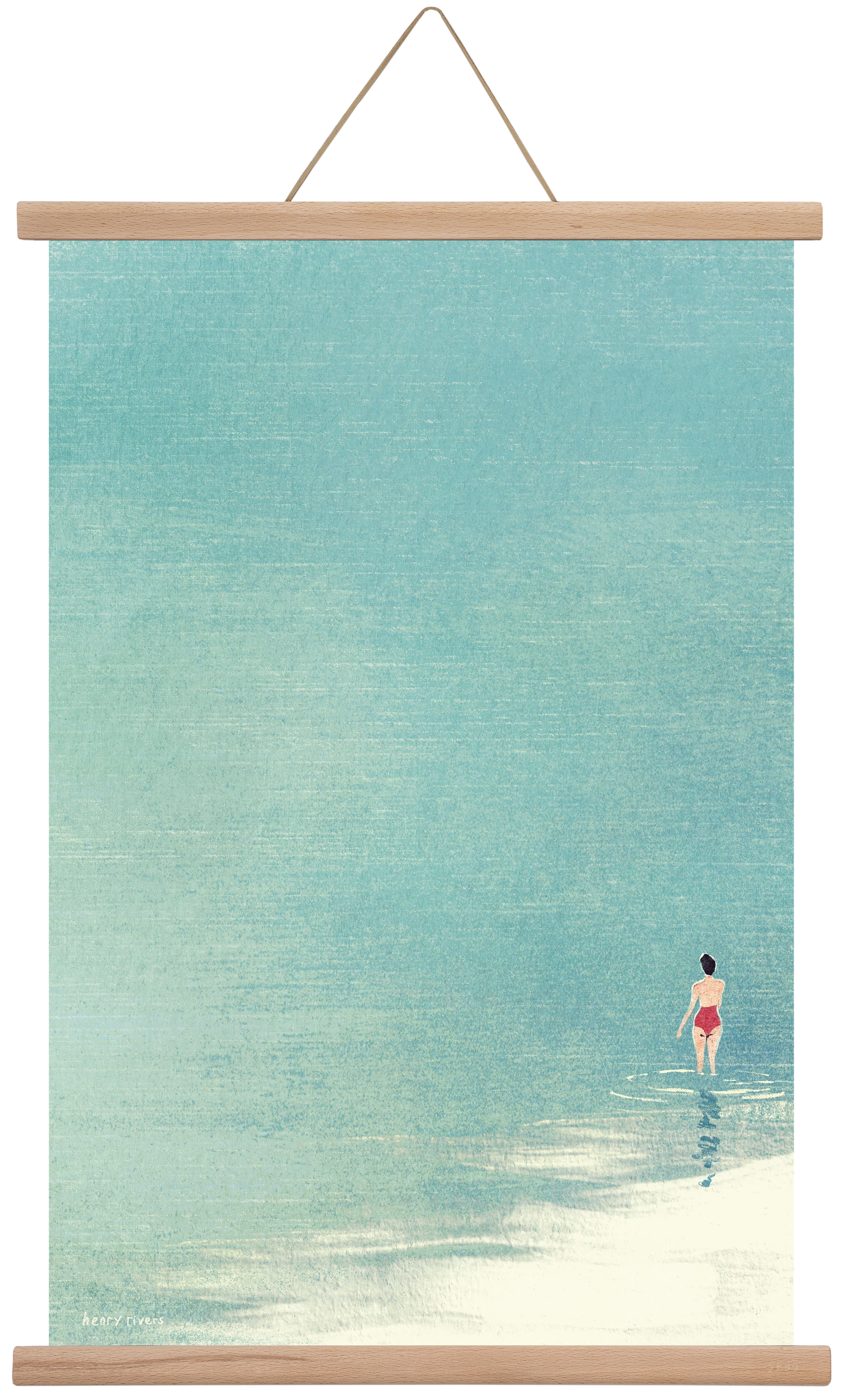Last swim of the day, 40x60 cm (40x60 cm), Tölgy akasztó