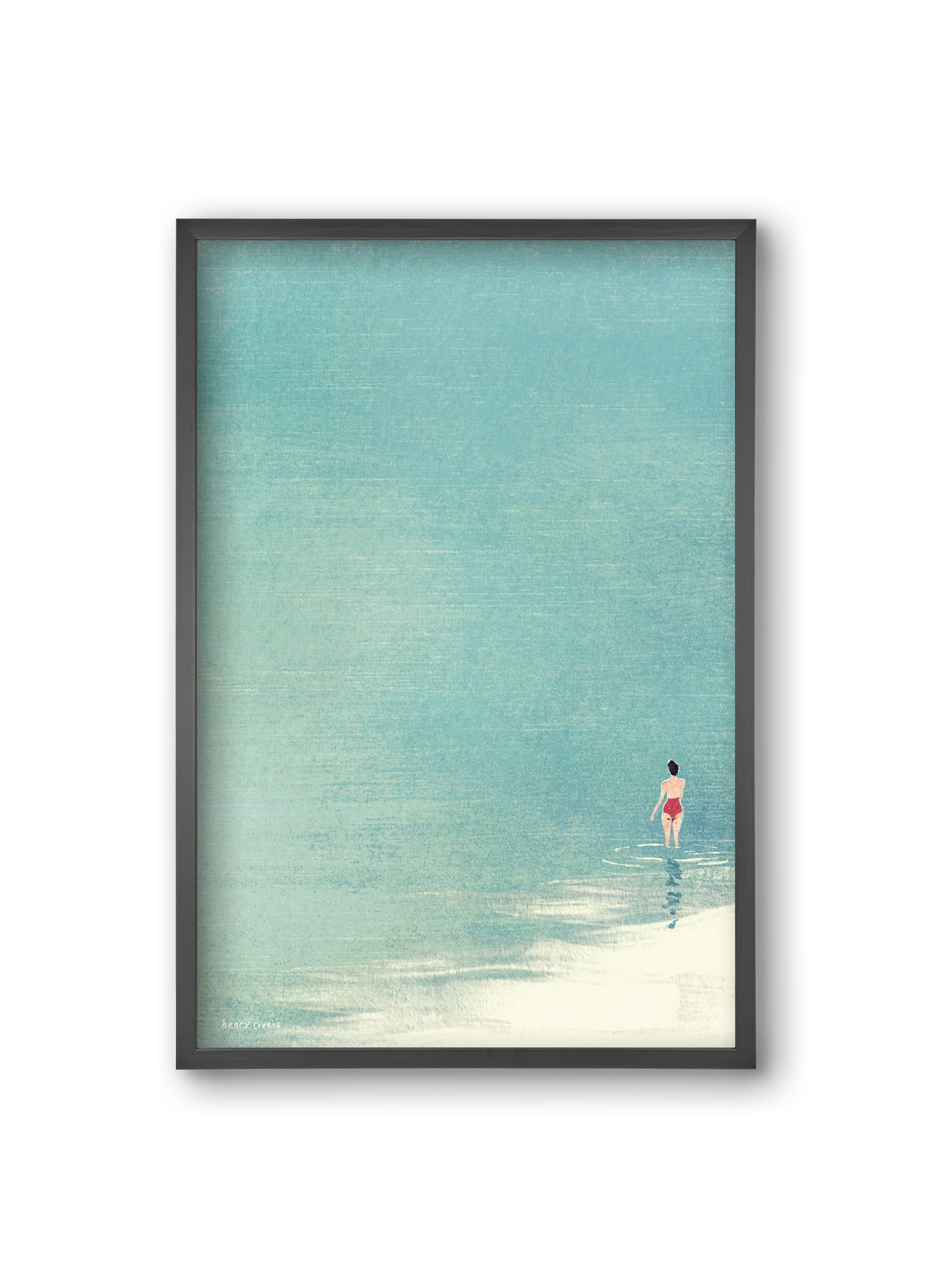 Last swim of the day, 20x30 cm (20x30 cm), Fekete keret