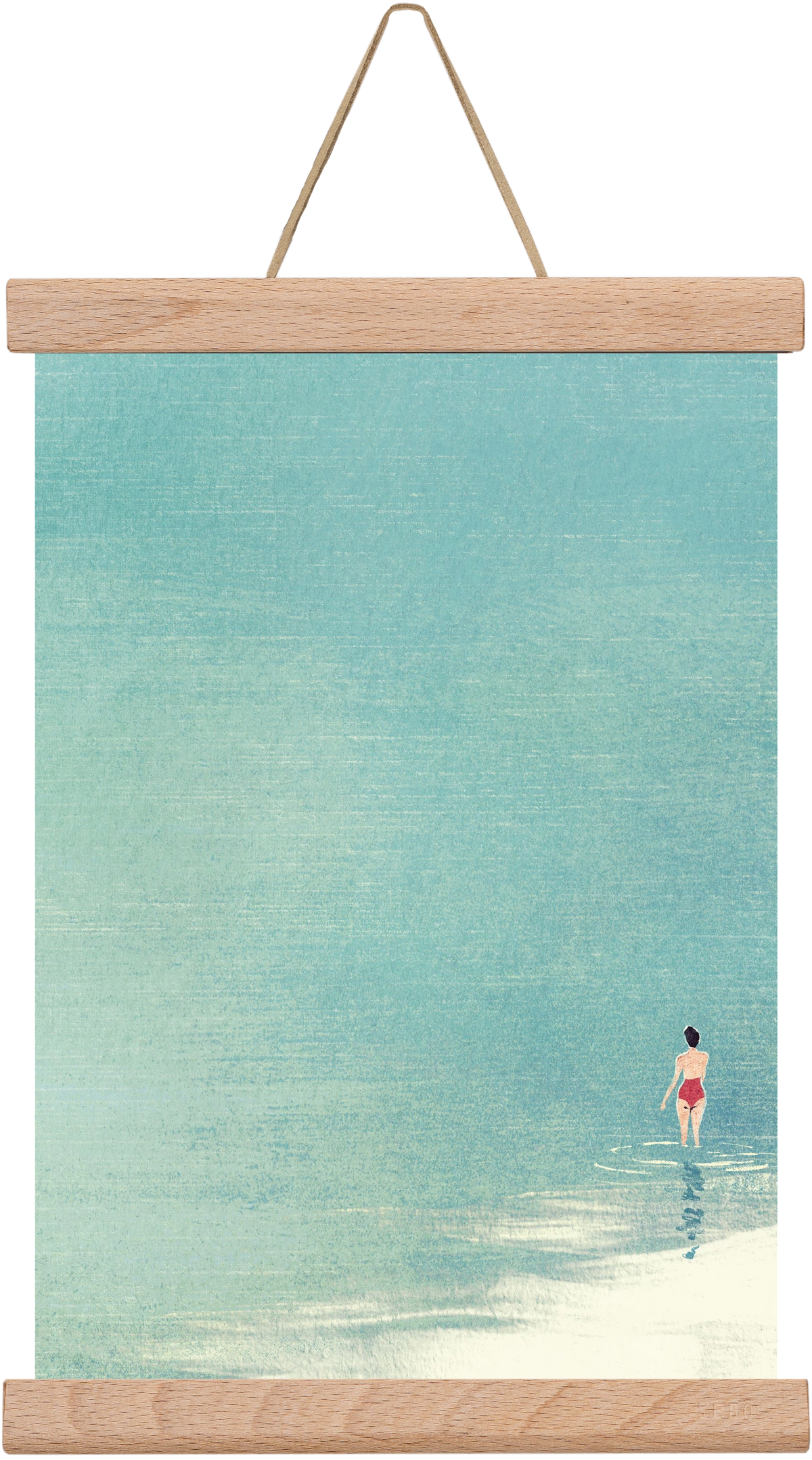 Last swim of the day, 20x30 cm (20x30 cm), Tölgy akasztó