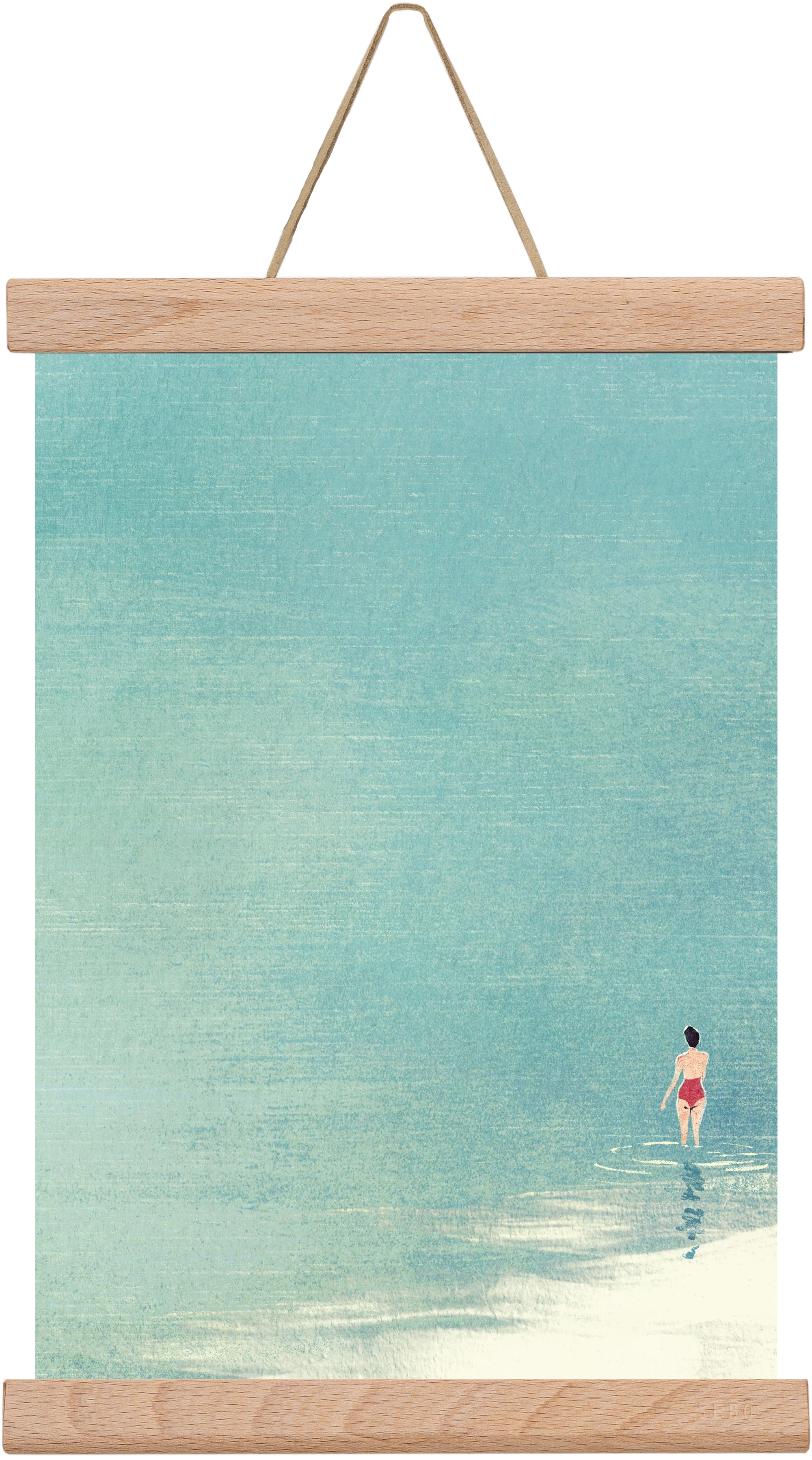 Last swim of the day, 20x30 cm (20x30 cm), Tölgy akasztó