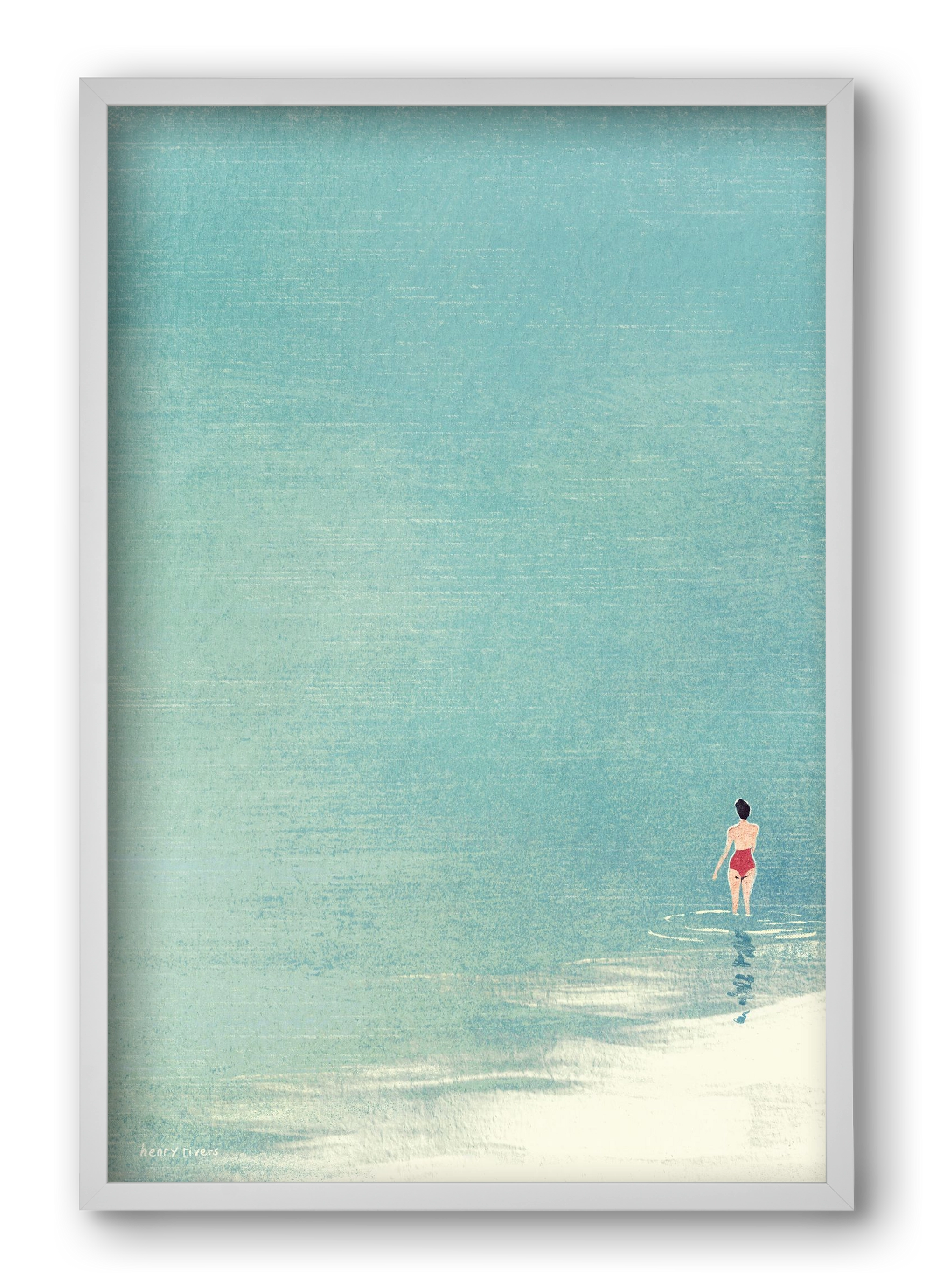 Last swim of the day, 40x60 cm (40x60 cm), Fehér keret