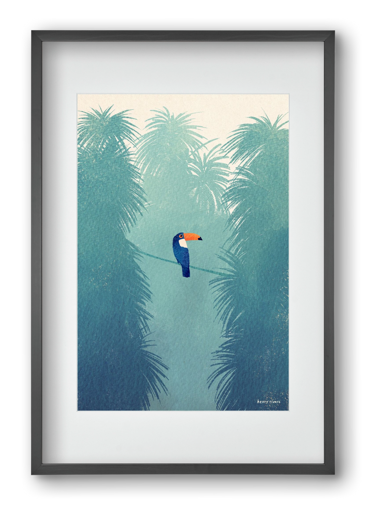 Toucan, 40x60 cm (30x45 cm), Fekete keret, paszpartuval