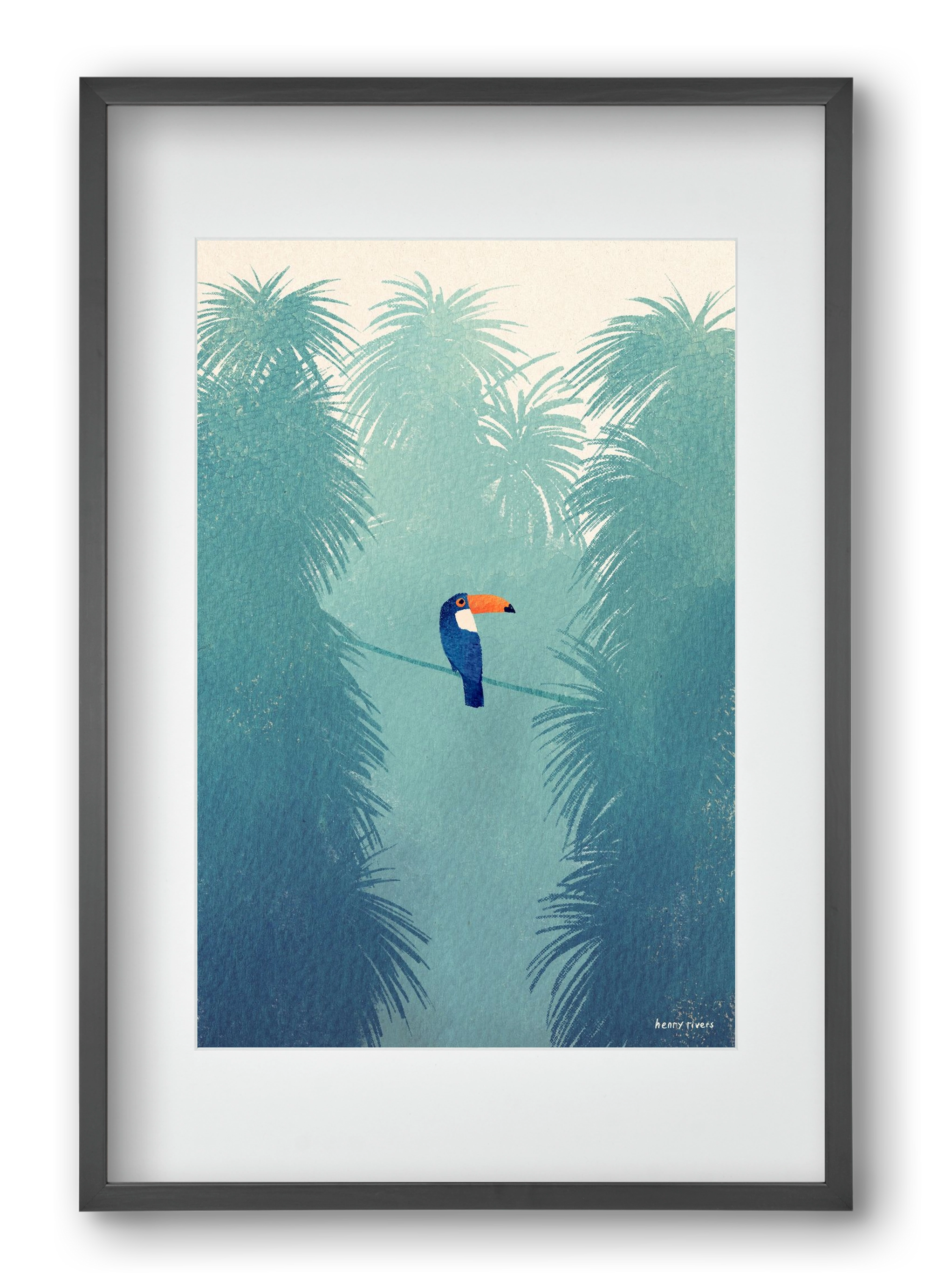 Toucan, 40x60 cm (30x45 cm), Fekete keret, paszpartuval