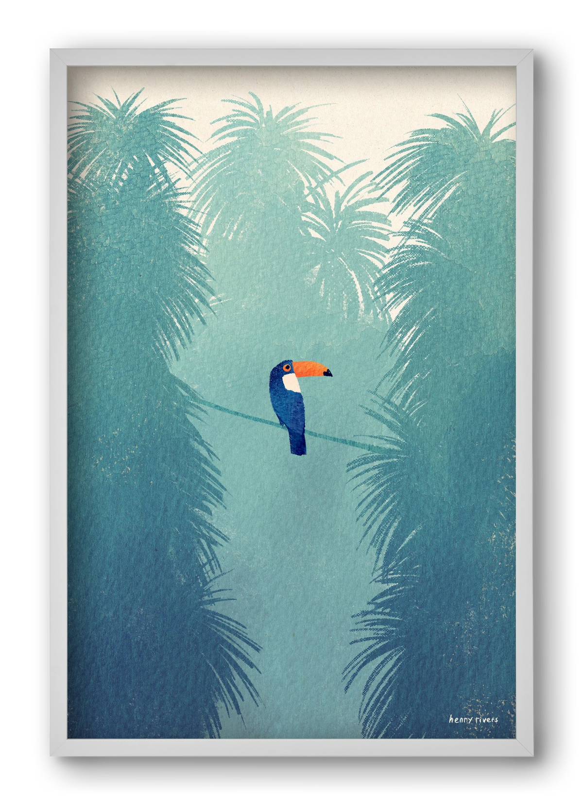 Toucan, 40x60 cm (40x60 cm), Fehér keret