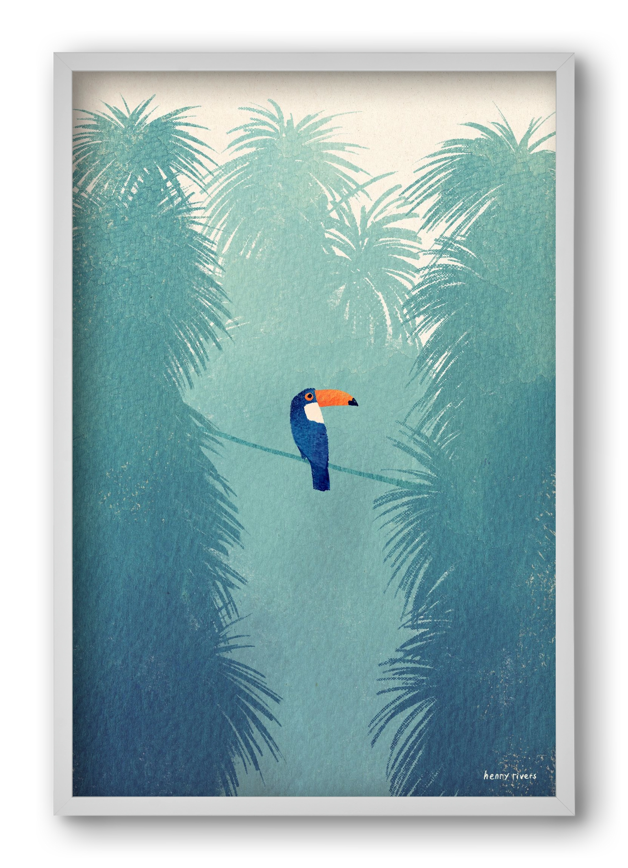 Toucan, 40x60 cm (40x60 cm), Fehér keret