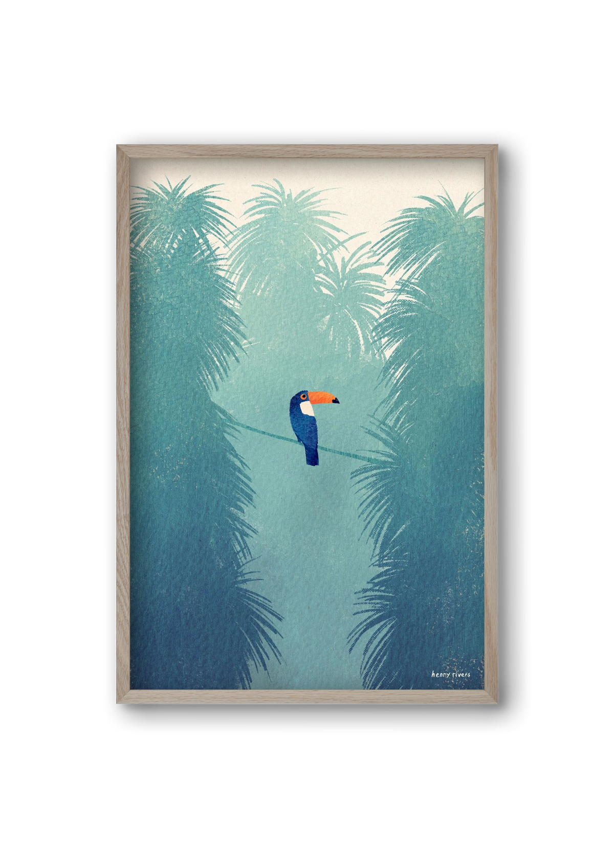 Toucan, 20x30 cm (20x30 cm), Tölgy keret