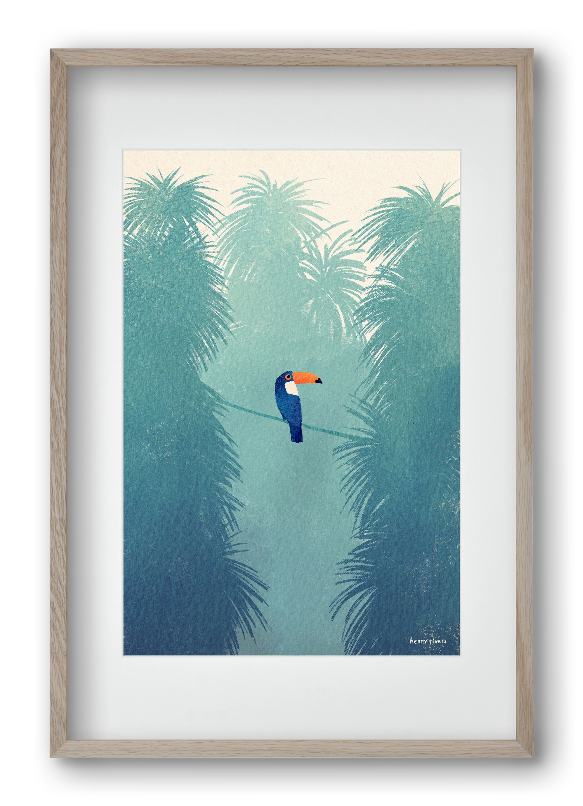 Toucan, 40x60 cm (30x45 cm), Tölgy keret, paszpartuval