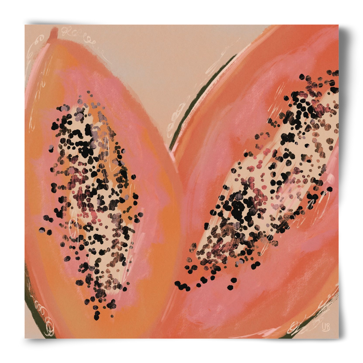 Pink Papaya, 50x50 cm, Keret nélkül