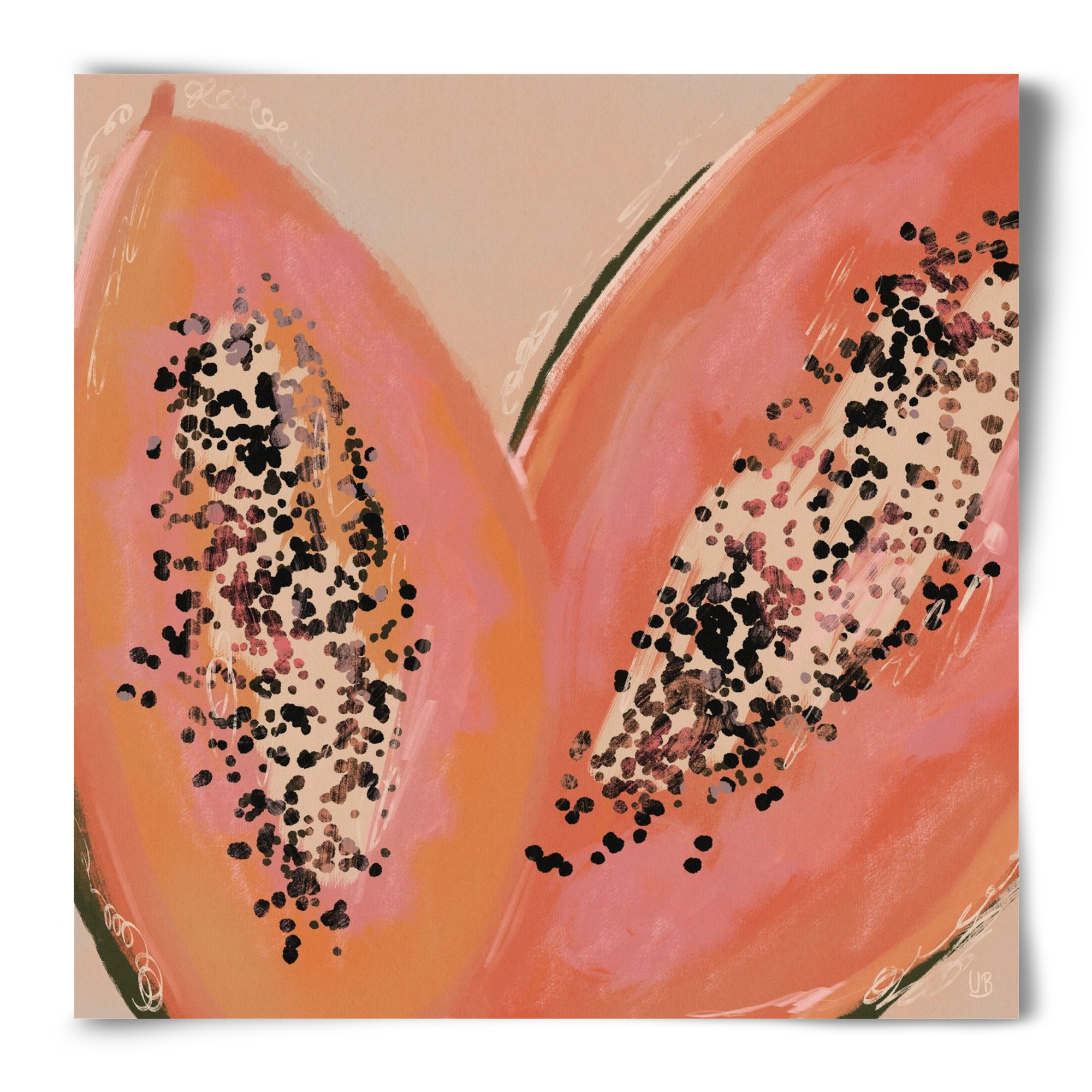 Pink Papaya, 50x50 cm, Keret nélkül