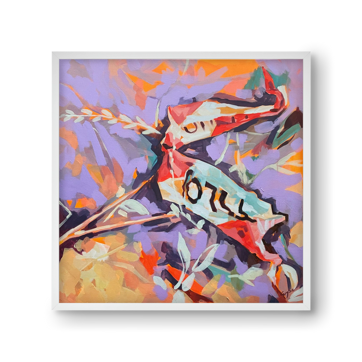 Belépni tilos! , 30x30 cm (30x30 cm), Fehér keret
