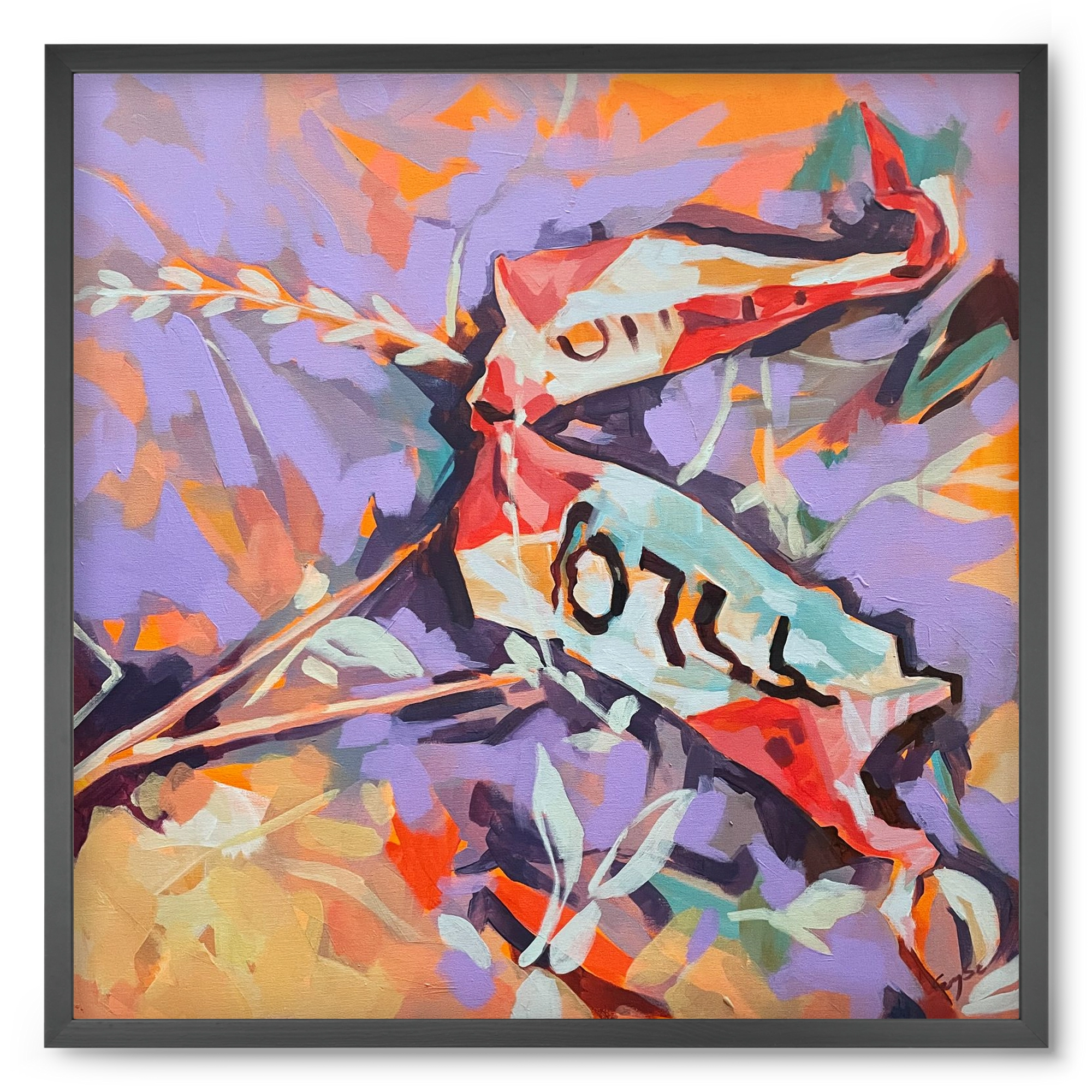 Belépni tilos! , 50x50 cm (50x50 cm), Fekete keret