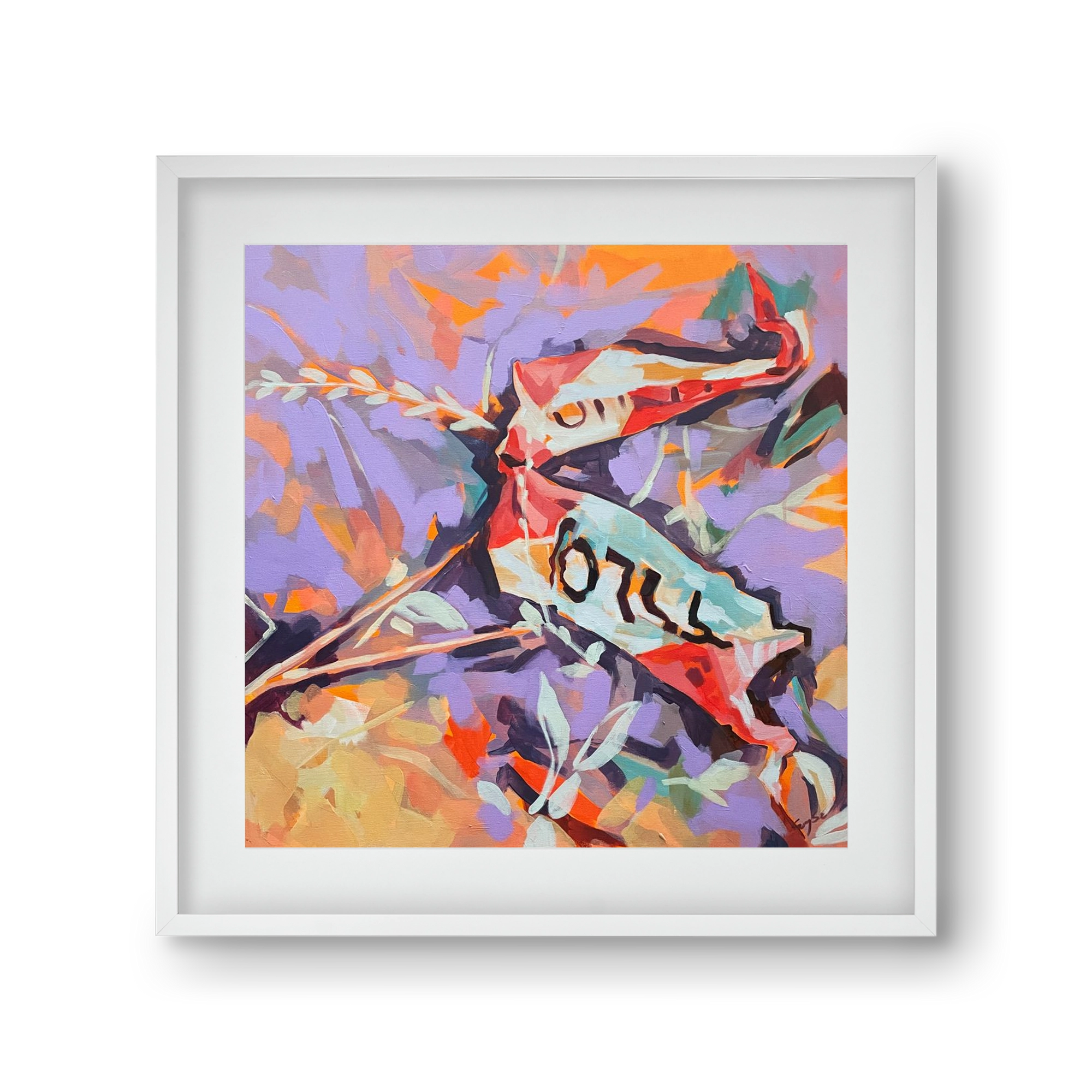 Belépni tilos! , 30x30 cm (20x20 cm), Fehér keret, paszpartuval