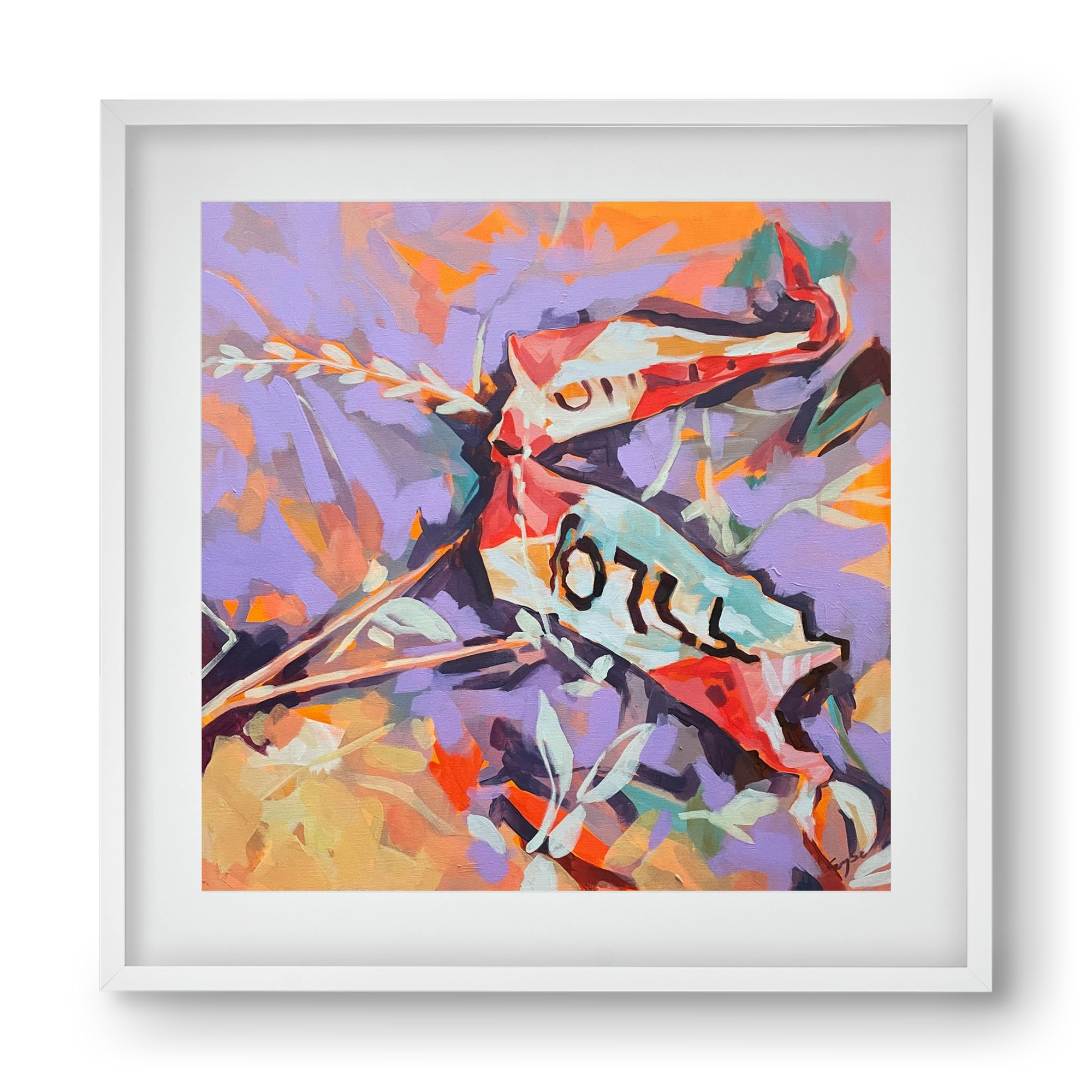 Belépni tilos! , 40x40 cm (30x30 cm), Fehér keret, paszpartuval