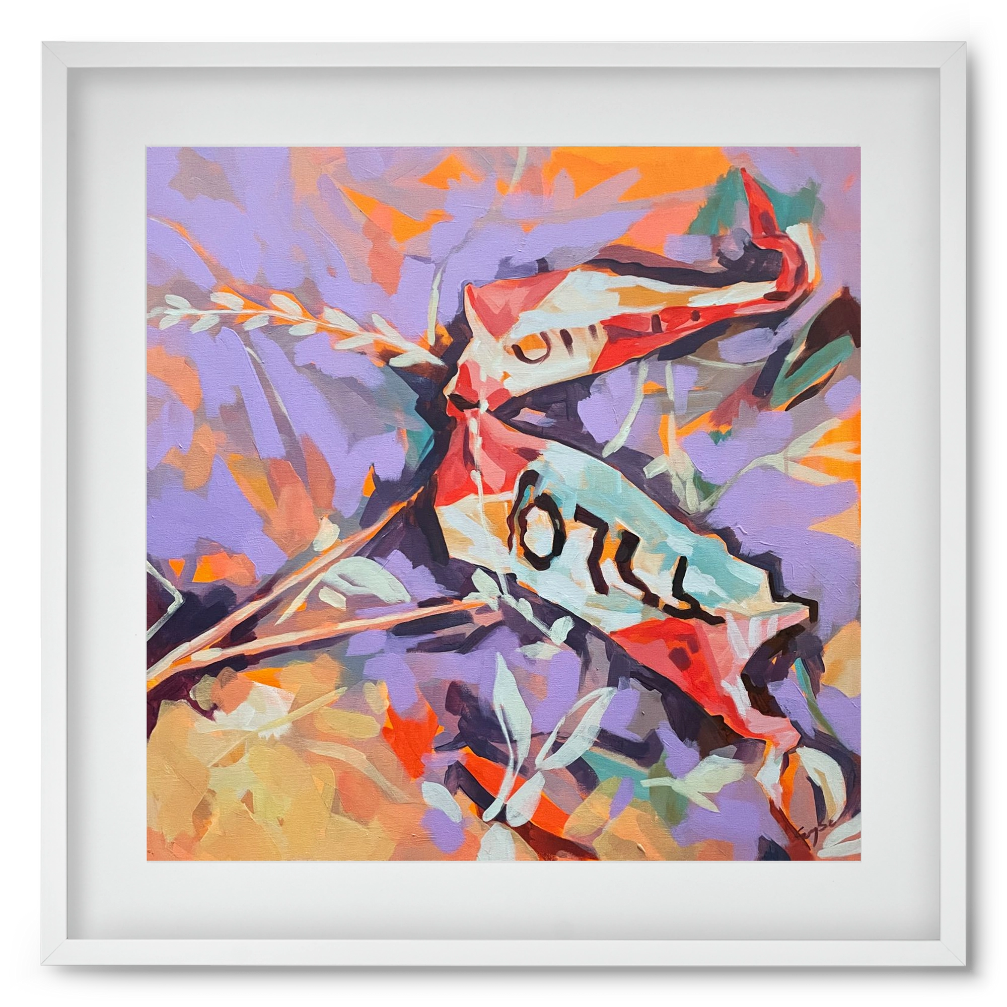 Belépni tilos! , 50x50 cm (40x40 cm), Fehér keret, paszpartuval