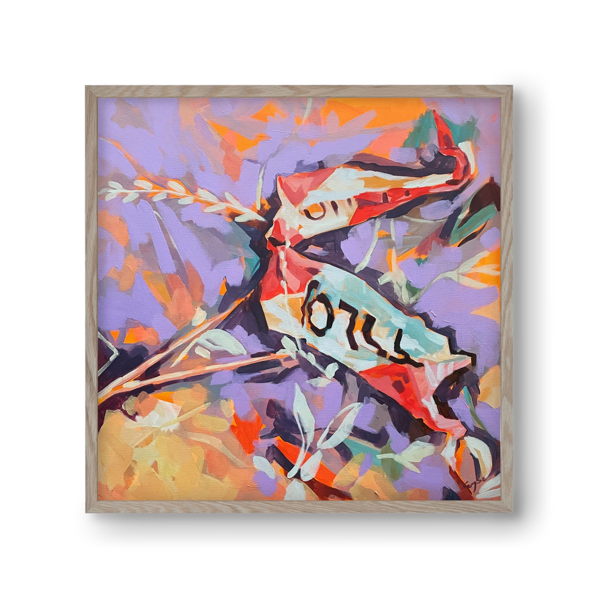 Belépni tilos! , 30x30 cm (30x30 cm), Tölgy keret