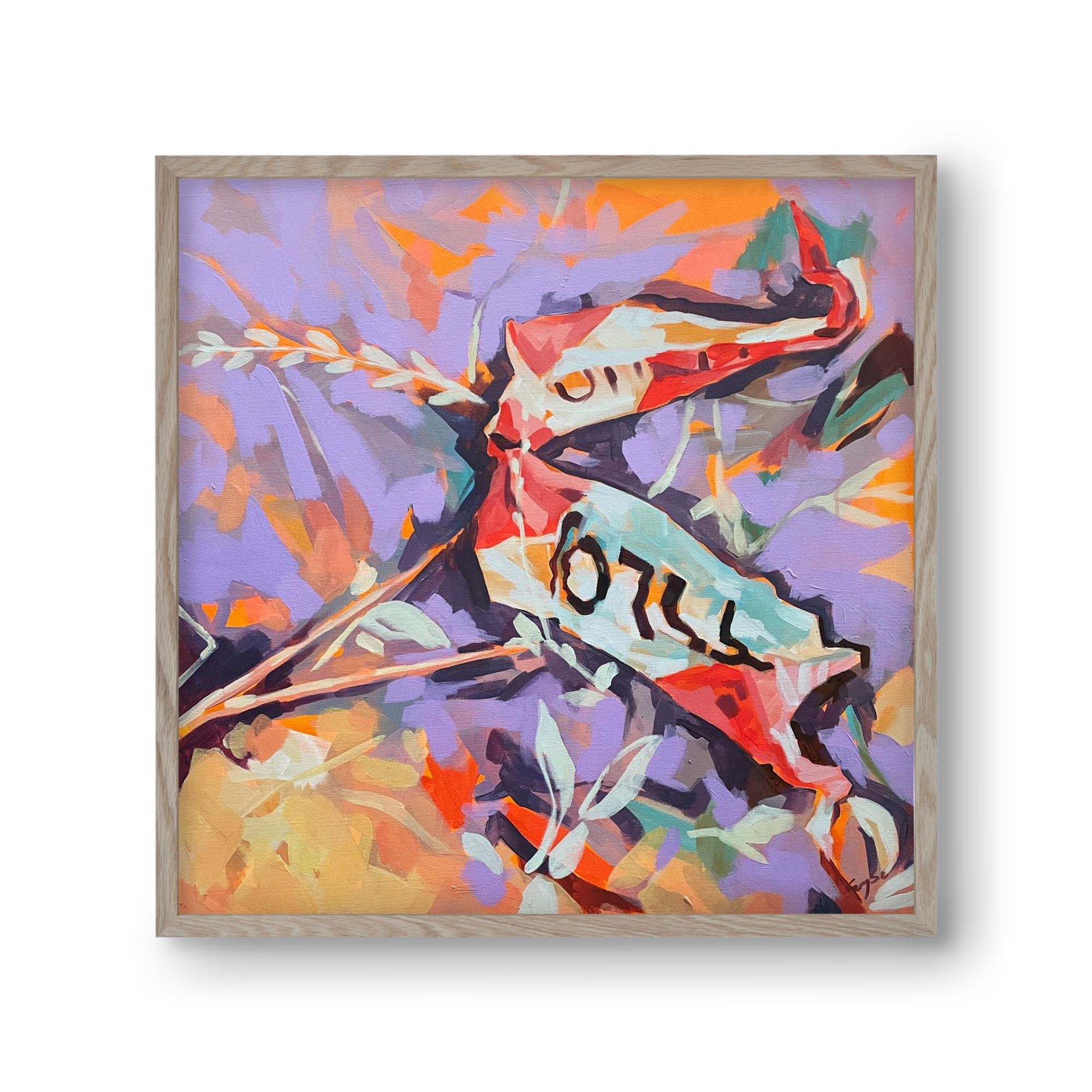Belépni tilos! , 30x30 cm (30x30 cm), Tölgy keret