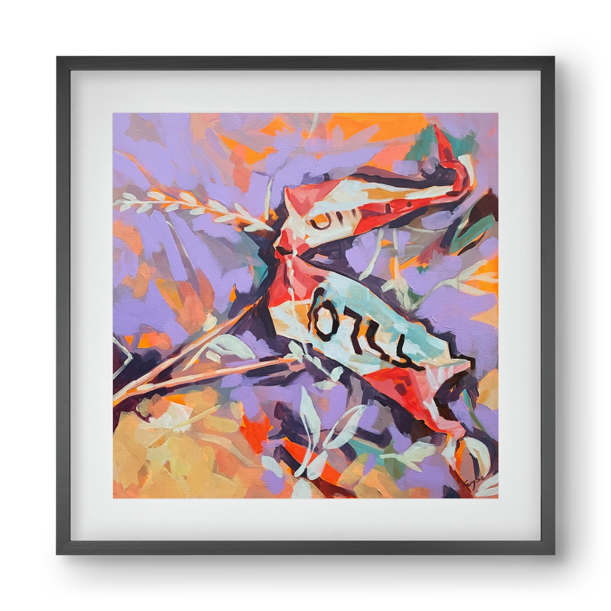 Belépni tilos! , 40x40 cm (30x30 cm), Fekete keret, paszpartuval