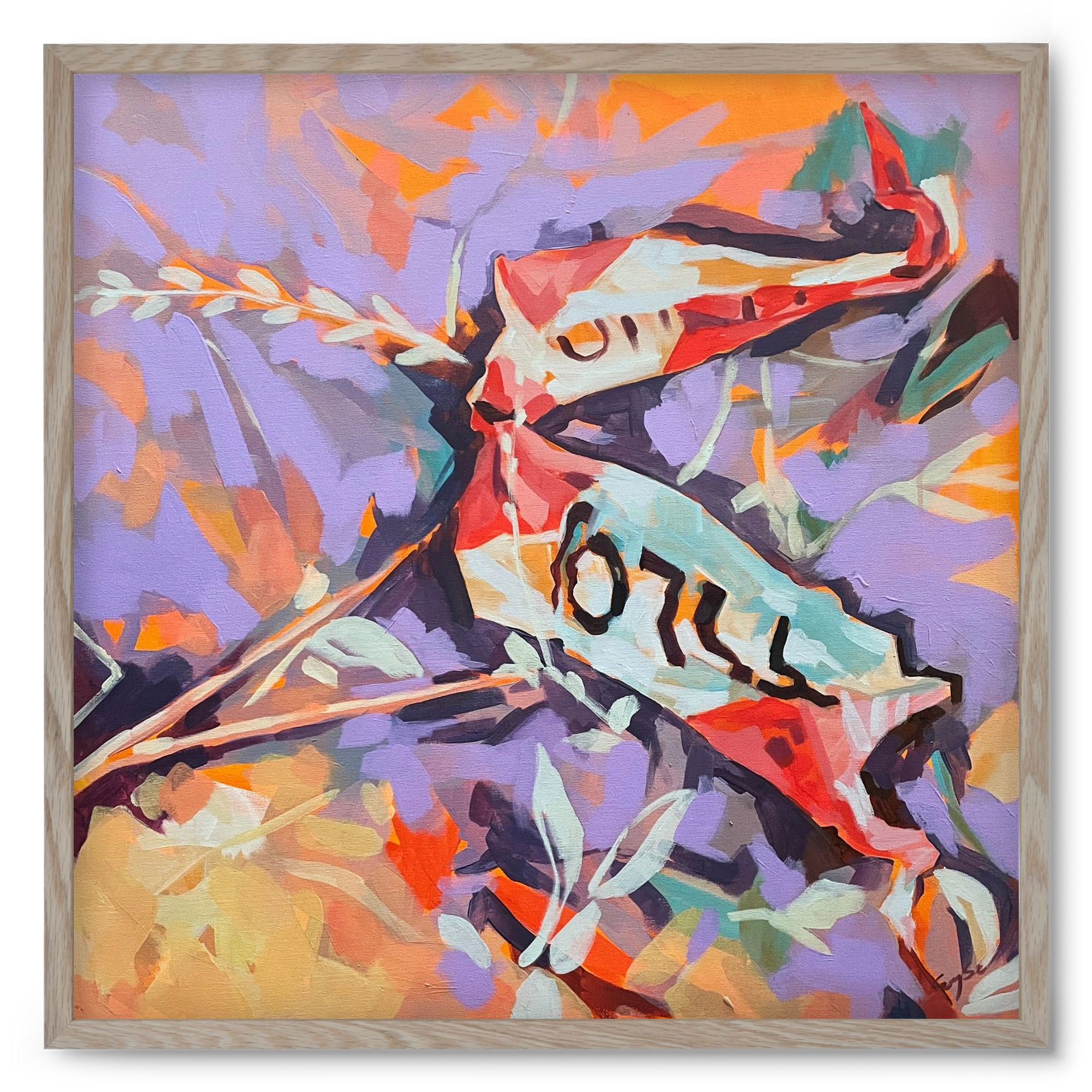 Belépni tilos! , 50x50 cm (50x50 cm), Tölgy keret