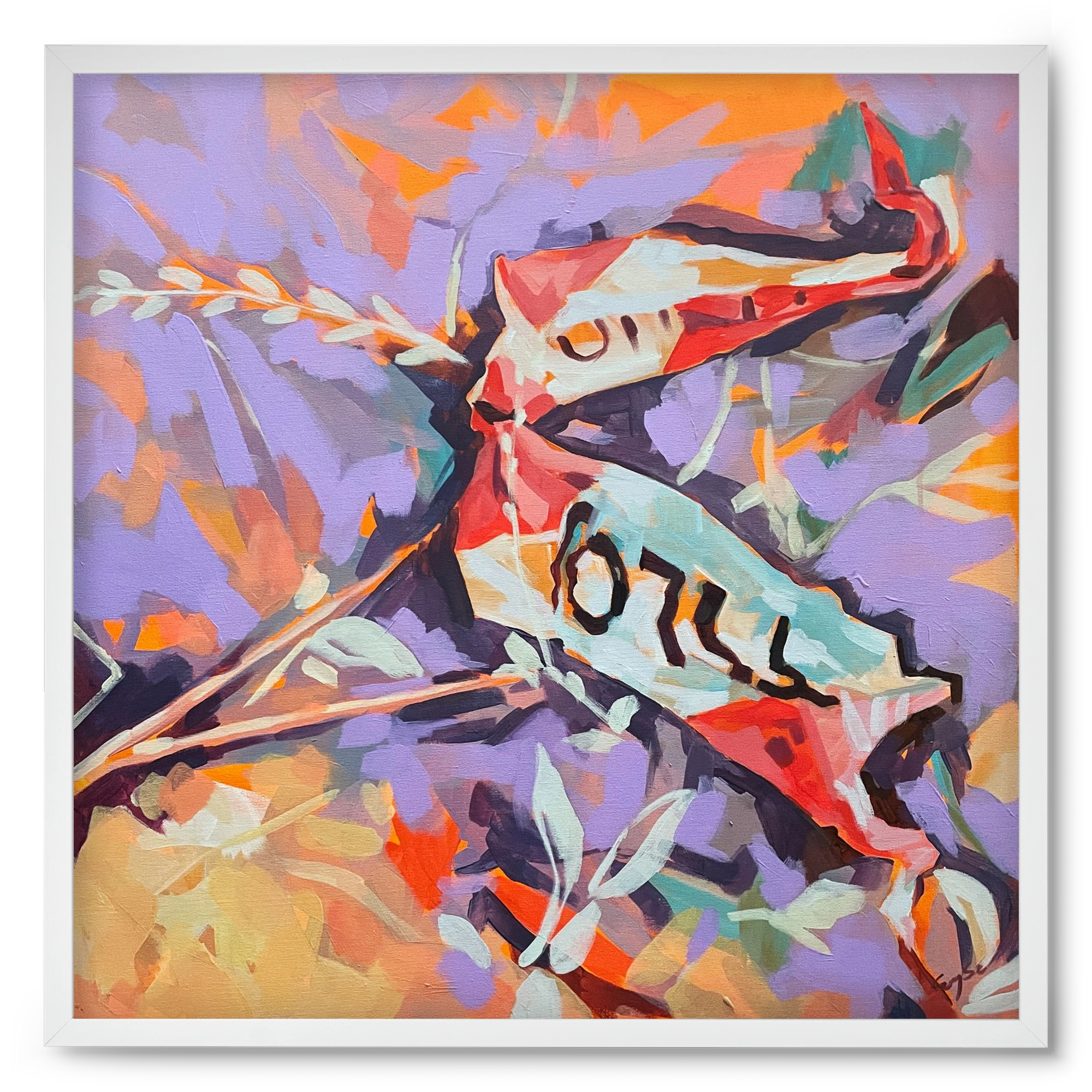 Belépni tilos! , 50x50 cm (50x50 cm), Fehér keret