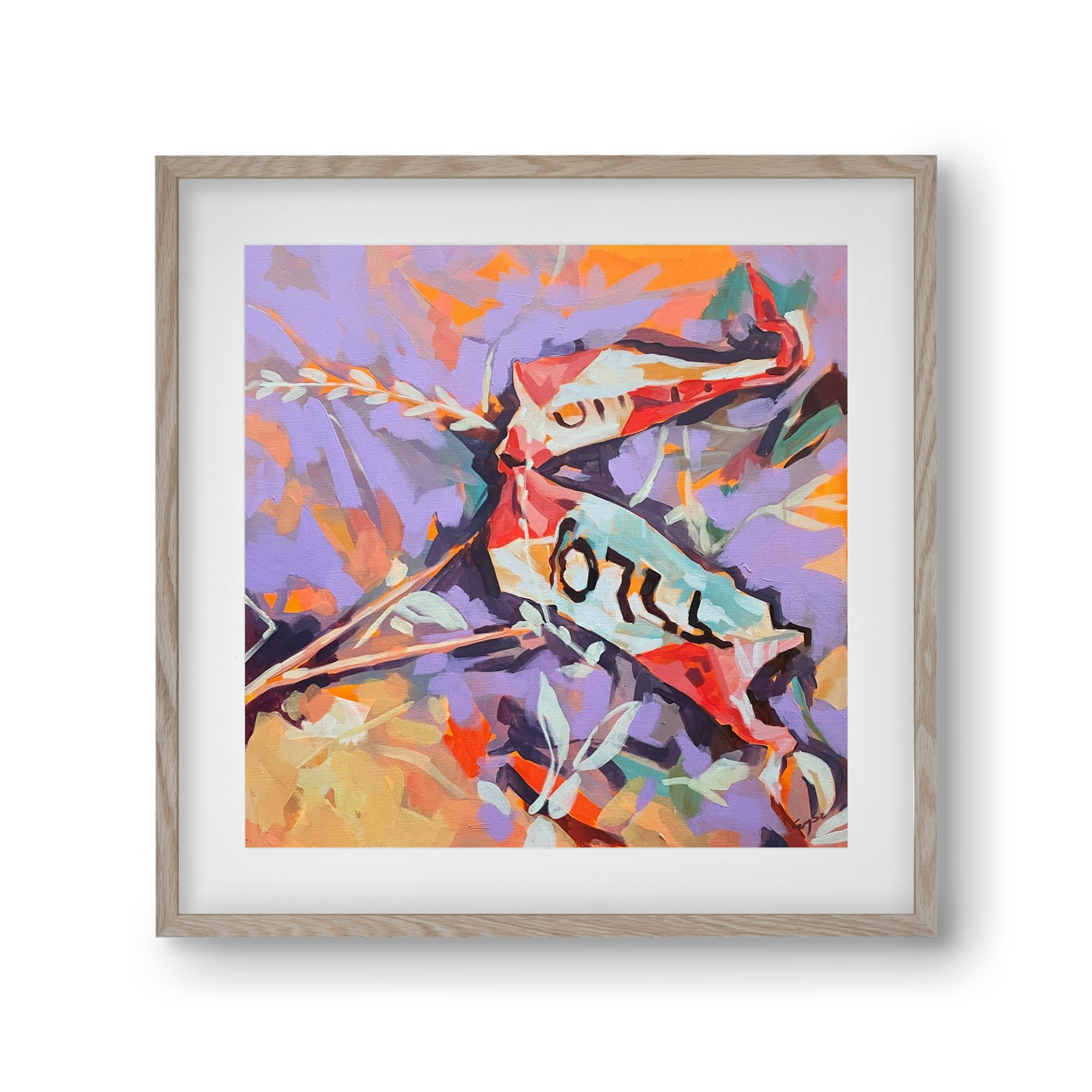 Belépni tilos! , 30x30 cm (20x20 cm), Tölgy keret, paszpartuval