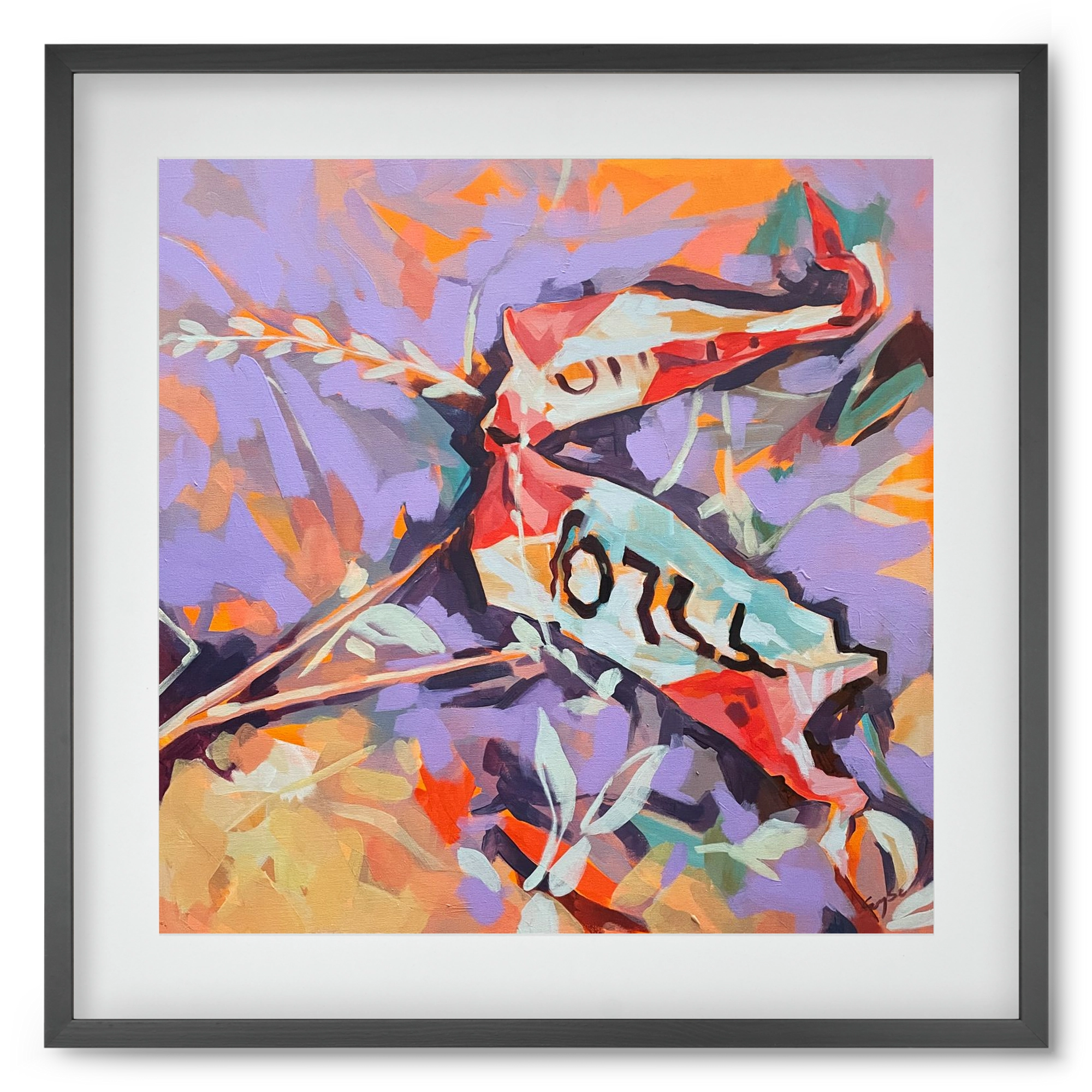 Belépni tilos! , 50x50 cm (40x40 cm), Fekete keret, paszpartuval