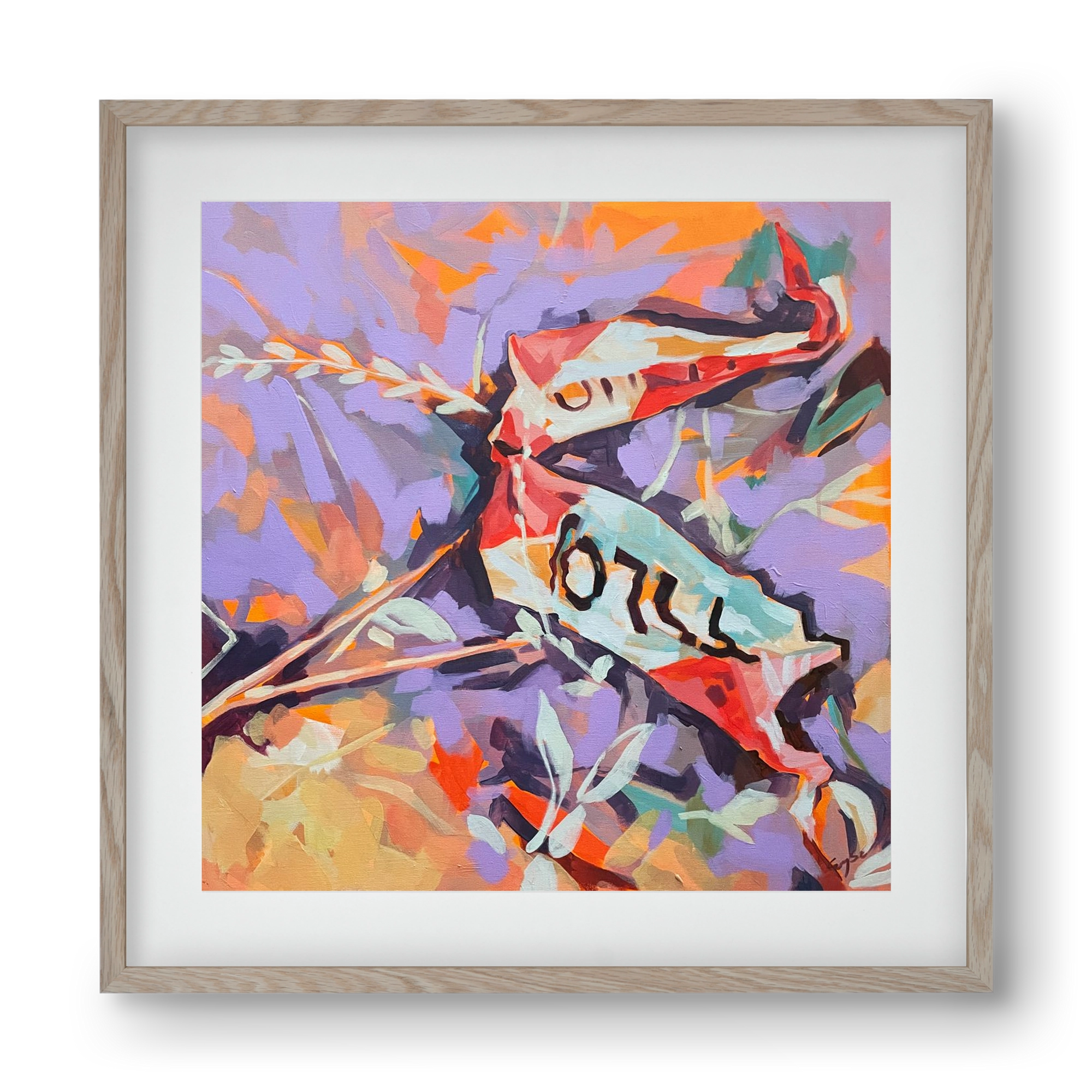 Belépni tilos! , 40x40 cm (30x30 cm), Tölgy keret, paszpartuval
